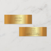 Glamour Gold Moderne Beautiful Schlicht Trending Mini Visitenkarte (Vorne/Hinten)