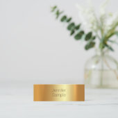 Glamour Gold Moderne Beautiful Schlicht Trending Mini Visitenkarte (Stehend Vorderseite)