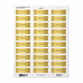 Glamour Gold Moderne Elegante Goldene Vorlage (Vorne)
