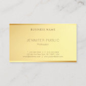 Glamour Gold Moderne elegante Minimalistische Vorl Visitenkarte (Rückseite)