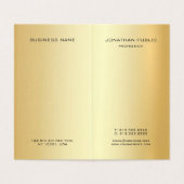 Glamour Gold Moderne Monogram Beruflich Elegant Visitenkarten (Innenseite Aufgefaltet)