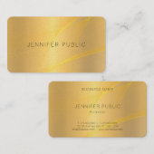 Glamour Gold Moderne Vorlage Elegantes Design Visitenkarte (Vorne/Hinten)