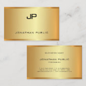 Glamour Gold Modernes elegantes Template luxuriös Visitenkarte (Vorne/Hinten)