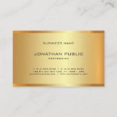 Glamour Gold Modernes elegantes Template luxuriös Visitenkarte (Rückseite)