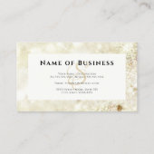 Glamour Gold Monogram Glitzer Bokeh Visitenkarte (Rückseite)