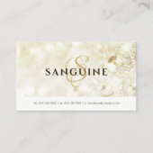 Glamour Gold Monogram Glitzer Bokeh Visitenkarte (Vorderseite)