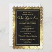 Glamour Gold New Years Einladung (Vorderseite)