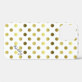 Glamour Gold Polka Dot Case-Mate iPhone Hülle (Rückseite (Horizontal))
