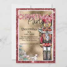 Glamour Gold & Red Diamonds Nutcracker Weihnachten