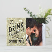 Glamour Gold Save the Date (Stehend Vorderseite)