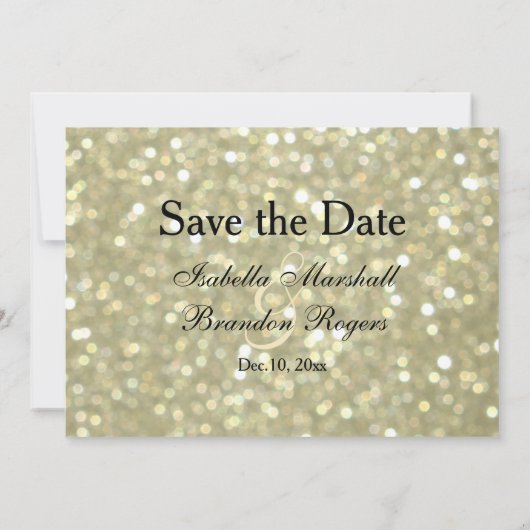 Glamour Gold Save the Date (Rückseite)