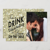 Glamour Gold Save the Date (Vorne/Hinten)