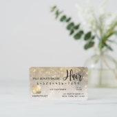 Glamour Gold Sequel Glitzer Kreditkartenhaar Visitenkarte (Stehend Vorderseite)