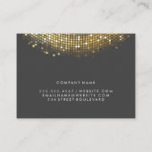 Glamour Gold Sequin White Gray Visitenkarte (Rückseite)