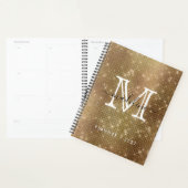 Glamour Gold Sparkling Diamond Glitzer Monogram Planer (Anzeige)