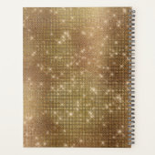 Glamour Gold Sparkling Diamond Glitzer Monogram Planer (Rückseite)