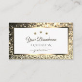 Glamour Gold Sparkone Glitzer Star White Diamonds Visitenkarte (Vorderseite)
