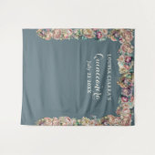 Glamour Gold Sparkor Floral Quinceanera Wandteppich (Vorderseite (Horizontal))