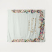 Glamour Gold Sparky Peony Quinceanera Wandteppich (Vorderseite (Horizontal))