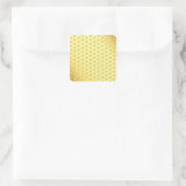 Glamour Gold Speckle Blank Template Elegant Cool Quadratischer Aufkleber (Tasche)