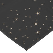 Glamour Gold Stars auf schwarzem Hintergrund Kurzer Tischläufer (Ecke)