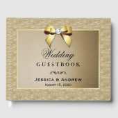 Glamour Gold & Stylish Gem Wedding Gästebuch (Vorderseite)