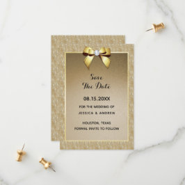 Glamour Gold & Stylish Gem Wedding Save The Date