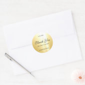 Glamour Gold Template Hand Script Vielen Dank Runder Aufkleber (Umschlag)