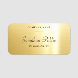 Glamour Gold Template Handgeschriebenes Skript Mod Namensschild