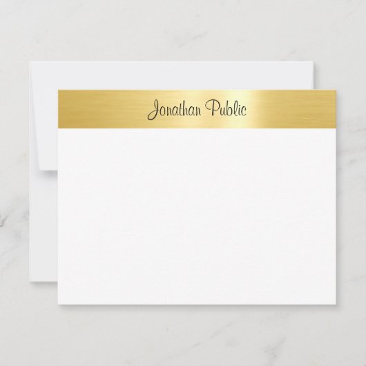 Glamour Gold Template Handling Skriptname Mitteilungskarte (Vorderseite)