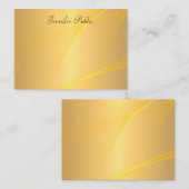 Glamour Gold Template Hintergrund Handschriftlich Mitteilungskarte (Vorne/Hinten)