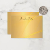 Glamour Gold Template Hintergrund Handschriftlich Mitteilungskarte (Vorderseite/Rückseite Beispiel)