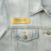 Glamour Gold Template Moderne einfach Ausgezeichne Namensschild (Beispiel)