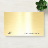 Glamour Gold Template Moderne Elegant Einfach Post-it Klebezettel (Büro)