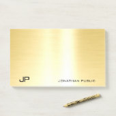Glamour Gold Template Moderne Elegant Einfach Post-it Klebezettel (Auf Schreibtisch)