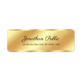 Glamour Gold Template Moderne Rücksendeadresse (Vorne)
