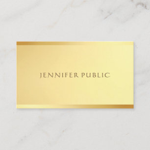 Glamour Gold Template Modernes Berufliches Design Visitenkarte
