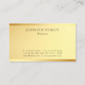 Glamour Gold Template Modernes Exzellentes Design Visitenkarte (Rückseite)