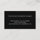 Glamour Gold Tropical Palm Trees auf Schwarz Visitenkarte (Rückseite)