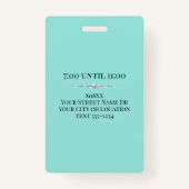 Glamour Gold VIP auf Aquamarin Ausweis (Rückseite)