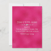 Glamour Gold VIP auf Hot Pink Einladung (Rückseite)