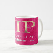 Glamour Gold VIP auf Hot Pink Kaffeetasse (VorderseiteRechts)