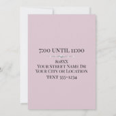 Glamour Gold VIP auf rosa Einladung (Rückseite)