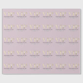 Glamour Gold VIP auf rosa Geschenkpapier (Flach)