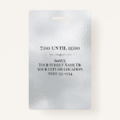 Glamour Gold VIP auf Silber Ausweis (Rückseite)