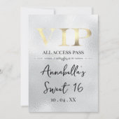 Glamour Gold VIP auf Silber Einladung (Vorderseite)