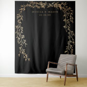 Glamour Gold Wedding Background Wandteppich (Beispiel)