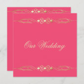 Glamour Gold Wedding Einladung (Vorne/Hinten)