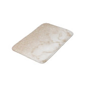 Glamour Gold White Glitzer Marmor Gradient Ombre Badematte (Schrägansicht)