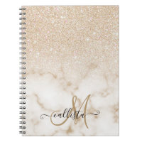 Glamour Gold White Glitzer Marmor Gradient Ombre